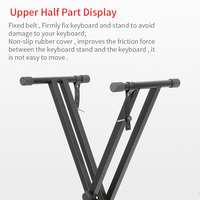Support de clavier réglable HEBIKUO en forme de X pour studio et performance scénique avec design pliable et portable