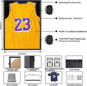 Vitrina para Camisetas Talla 2XL, Caja Protectora con Bloqueo y Protección UV para Camisetas Deportivas <span class=keywords><strong>de</strong></span> Baloncesto, Fútbol y Fútbol Americano - Product Image 2