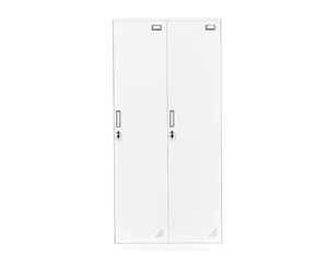 Hot sale luoyang supplier Metal Bedroom Furniture 2 open door Steel Wardrobe assemble wardrobe almirah