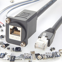 Jaringan CAT6 kabel ekstensi RJ45 Male ke RJ45 Female 1m 2m 5 m Gigabit LAN Patch Lead dinding plat Router kabel Modem