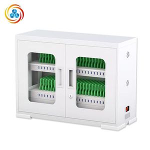 Armoire de charge pour tablettes et téléphones portables avec serrure à clé, écologique, durable, gestion centralisée, rangement scolaire, poignée métallique - Product Image 3