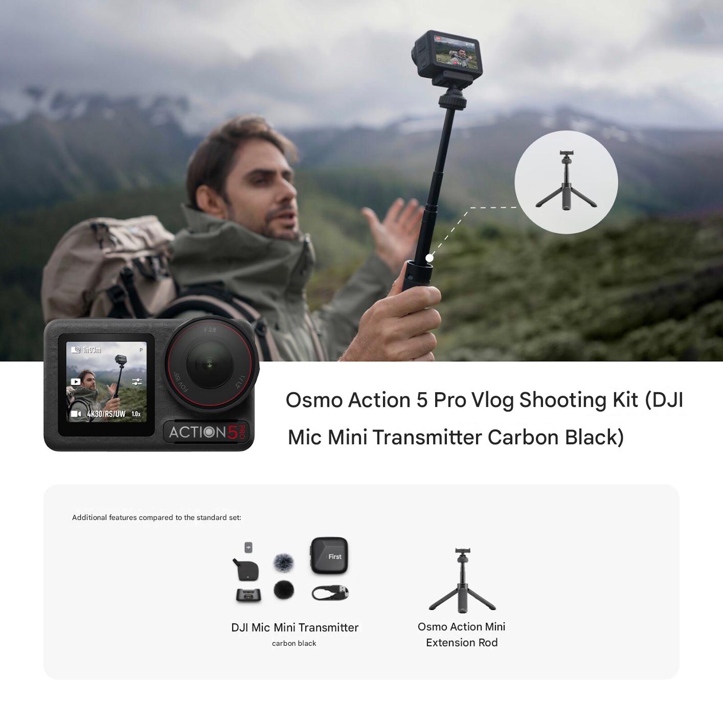 Vlog Kit (Mic Mini Transmitter Carbon Black)