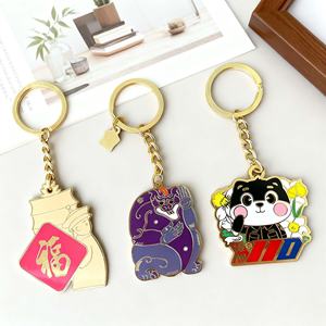 Porte-clés personnalisé de haute qualité avec logo sur mesure, robot mignon en émail souple, porte-clés en métal pour sac, cadeau promotionnel - Product Image 3