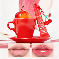 Huile à lèvres fruitée teintée transparente effet lumière aquatique avec chaîne de suspension, hydratante pour le maquillage quotidien des lèvres et les soins des lèvres