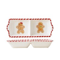 Service de table en céramique pour Noël, thème pain d'épices, pour les fêtes, les restaurants, les hôtels et la mise en table festive