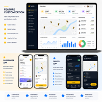 Desarrollo de Software Personalizado para la Gestión de Operaciones de Taxis con Personalización de Marca de Aplicaciones, Expansión de Funciones y Personalización de Interfaz de Usuario