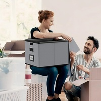 Caja Archivadora Rectangular Plegable de Tela Oxford 600D Resistente con Tapa y Organizador Deslizante de Plástico para Oficina, Hogar y Hotel