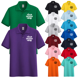 DOVEARK Custom Brand Logo 2-Buttons 195G 65%Cotton 35%Polyester Blank Heavy Weight Loose Short Sleeve Unisex Men's POLO Shirt
