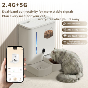 Distributore Automatico di Cibo per Animali Domestici da 4L/5L con Telecamera WiFi <span class=keywords><strong>e</strong></span> Design Smontabile, Dispenser di Acqua <span class=keywords><strong>e</strong></span> Cibo per Cani <span class=keywords><strong>e</strong></span> Gatti con Autonomia di 30 Giorni - Product Image 5