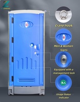 Toilettes portables préfabriquées à double couche en HDPE, design chinois, douche intégrée, écologiques, durables, certifiées CE, pour usage public extérieur