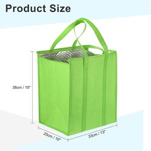 Food Delivery Non Woven Thermal Cake Carrying Bags Reusable Outdoor Grocery Insulated Bags Small Camping Cooler Bag With Zipper - Product Image 2