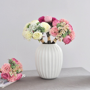 Bouquets <span class=keywords><strong>de</strong></span> mariée artificiels, fausses fleurs en forme <span class=keywords><strong>de</strong></span> boule, décorations <span class=keywords><strong>de</strong></span> mariage, décoration <span class=keywords><strong>de</strong></span> salon, soie <span class=keywords><strong>et</strong></span> plastique <span class=keywords><strong>de</strong></span> haute qualité - Product Image 4