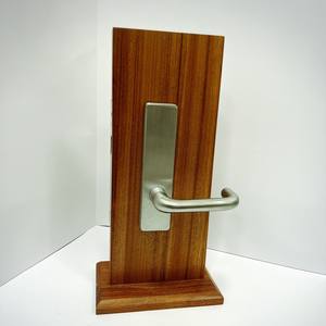 Ensemble de serrures à mortaise modernes pour porte d'entrée, plaque rectangulaire, levier chromé satiné, pour la sécurité des portes d'appartement - Product Image 4