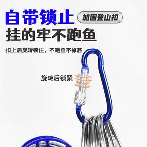 รอกตกปลา JQJEKKQEK แบบสแตนเลส สีน้ำเงิน พร้อมอุปกรณ์เสริมยางรัดสายเบ็ด สำหรับควบคุมเหยื่อเป็นๆ - Product Image 4