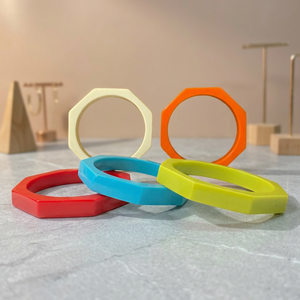 2025 Fashion Jewelry Wholesale Women Chunky Irregular Triangle Resin Bangles Clear Transparent Resin Bangle <b>Bracelet</b> <b>Stack</b> - Product Image 1