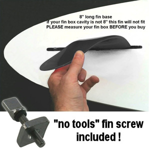 Aleta Trasera para Tabla de Surf Fr Tools de 4.6 Pulgadas, Negra, de PVC, con Tornillos y Arandelas, para Uso en Tablas de Paddle Inflables - Product Image 5