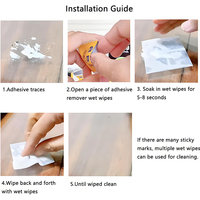 Lingettes de dégommage adhésives jetables à enlever avec logo personnalisé Lingettes d'élimination de la colle