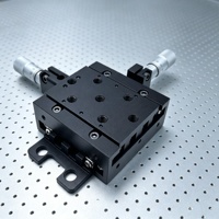 Plateau de translation linéaire manuel en aluminium pour axes XY, course de 13 mm, avec micromètre