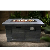 Cheminée d'extérieur au gaz moderne de 50000BTU, table de jardin pour décoration, chauffage d'extérieur de 50000BTU