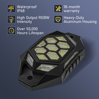Kit de Luces LED RGBW Multicolor para Autos, 4 Unidades, con Control por Aplicación, para Iluminación Inferior