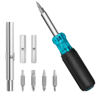Jeu de tournevis portable 11 en 1 avec embouts multiples en acier S2, embouts Phillips, plats, Torx et carrés