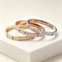 Bracelet pour femme en acier inoxydable plaqué or de haute qualité, chaîne Figaro avec zircon, maillons classiques géométriques tendance, 7, 9, 11 mm