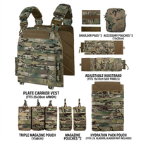 Pochette d'accessoires à dégagement rapide pour gilet tactique, porte-plaques détachable en nylon multicolore, équipement extérieur pour hommes toutes saisons
