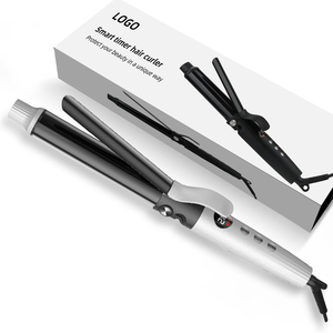 Biểu Tượng Tùy Chỉnh Đầy Đủ Màu Đen Cắt Cắt Tóc Curling Sắt Tourmaline Gốm Thùng Tóc Chuyên Nghiệp Curler Tóc Vẫy Phong Cách Công Cụ - Product Image 1