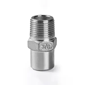 SS304 SS316 stainless steel BSPT NPT female thread gas/water block microduct connector high quality