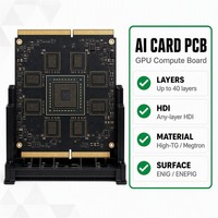 Carte PCB universelle UBB personnalisée pour usine - Carte HDI à très faible perte avec perçage arrière et nombre de couches élevé pour serveur GPU d'entraînement IA