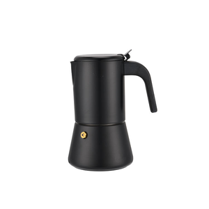 Cafetière Moka en acier inoxydable noir et argent, nouveau style, compatible gaz et induction, machine à expresso HF8-600c, largement utilisée - Product Image 2