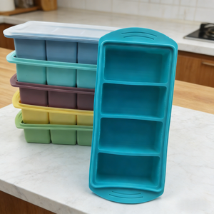 Grand bac de congélation en silicone pour réfrigérateur domestique, moules à glaçons de 1 tasse pour la congélation et le stockage de soupes, sauces, bouillons, restes de nourriture - Product Image 4