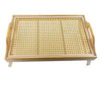 Table de lit en bambou Youlike et plateau de lit avec pieds, plateau de table pour ordinateur portable plateau de service de lit réglable, bureau de tour