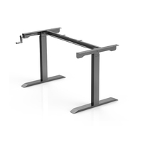 Ensemble de bureau en métal avec manivelle à main, cadre de Table réglable à hauteur, pratique et pas cher