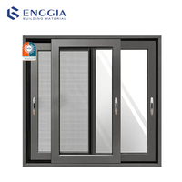 NFRC Wasserdichtes Wohnhaus fenster Isolierte thermische Trennung Aluminium glas Schiebefenster