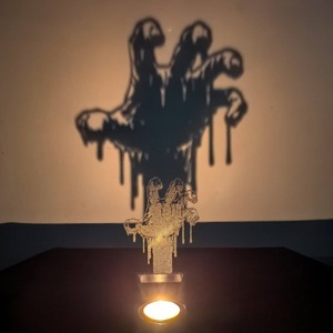 Support de bougie décoratif Halloween Shadow Caster - Crâne et sorcière - Product Image 6