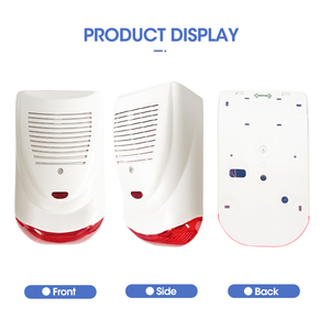 Sirène d'alarme puissante avec lumière stroboscopique intégrée, son multi-tonalités et lumière clignotante, alerte d'urgence pour système d'alarme anti-intrusion - Product Image 4