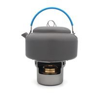 Réchaud portable en alliage d'aluminium coupe-vent avec base chauffante détachable pour camping, pique-nique, café, cuisson, barbecue