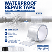 Ruban d'étanchéité en PVC caoutchouté flexible de 4 pouces, résistant aux solvants et à l'eau, pour la réparation des fuites et la réparation des fissures
