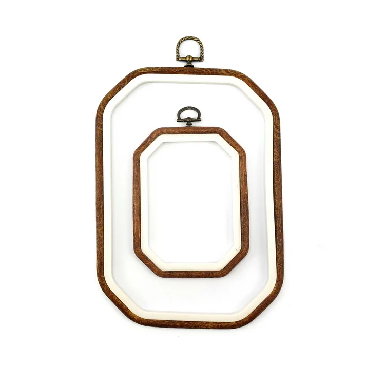 5 дюймов Премиум мини стежка пластиковые вышивка квадратные, деревянные песочные часы обруч оправы с винтовым кольцом