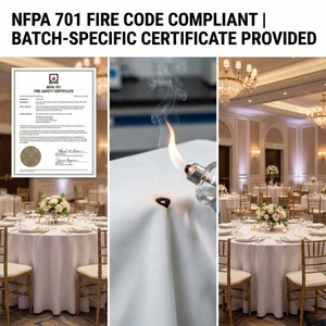 <span class=keywords><strong>Tovaglia</strong></span> Rotonda in Poliestere Bianco di Alta Qualità, <span class=keywords><strong>Antimacchia</strong></span> e Antipiega, Misura Personalizzata 120/132 Pollici, Vendita all'Ingrosso - Product Image 2