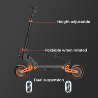 NOUVEAU 500w-1000w 48v 10 pouces Puissant et rapide Grand scooter électrique à batterie au lithium à roues larges pour adultes