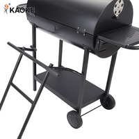Barbecue au charbon de bois KAOKE 29 pouces à double canon avec tables latérales en acier laminé à froid