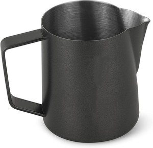 <span class=keywords><strong>Pot</strong></span> à <span class=keywords><strong>lait</strong></span> en acier inoxydable pour la mousse à vapeur Tasse à expresso <span class=keywords><strong>Pot</strong></span> <span class=keywords><strong>Barista</strong></span> 500ml Conception unique de bouche en crocodile et rainure de guidage à double arc - Product Image 6