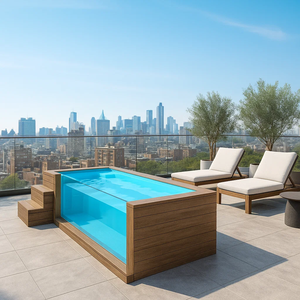 Kit de piscine en fibre de verre haut de gamme pour le plaisir en famille, protection UV et design écologique pour la détente en plein air - Product Image 4