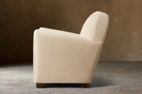 Fauteuil simple en bois et tissu, minimaliste, durable et confortable, pour salon, chambre ou appartement