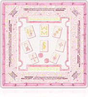 Tapis de Mahjong pliable moderne 31,5 x 31,5 pouces pour 4 joueurs, série Miss, motif fleur de cerisier et jade, design américain, en néoprène pour le jeu