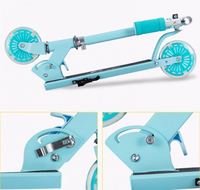 Trottinette pour enfants Istaride, 3-6 ans, deux roues, pliable, hauteur réglable, fourche en acier, selle en cuir souple, CE