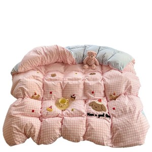 Bông 100% phòng ngủ dễ thương bộ đồ giường 1.5/1.8/2M coverlets Nữ Hoàng Vua Kích thước bedsheet phẳng Sheets <span class=keywords><strong>bedding</strong></span> Set - Product Image 6