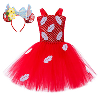 Costume d'Halloween pour filles, tenue de tutu avec oreilles d'alien ou d'animal, robe tutu en tulle à motif de dessin animé pour enfants, idéale pour anniversaire ou cosplay, avec bandeau à oreilles